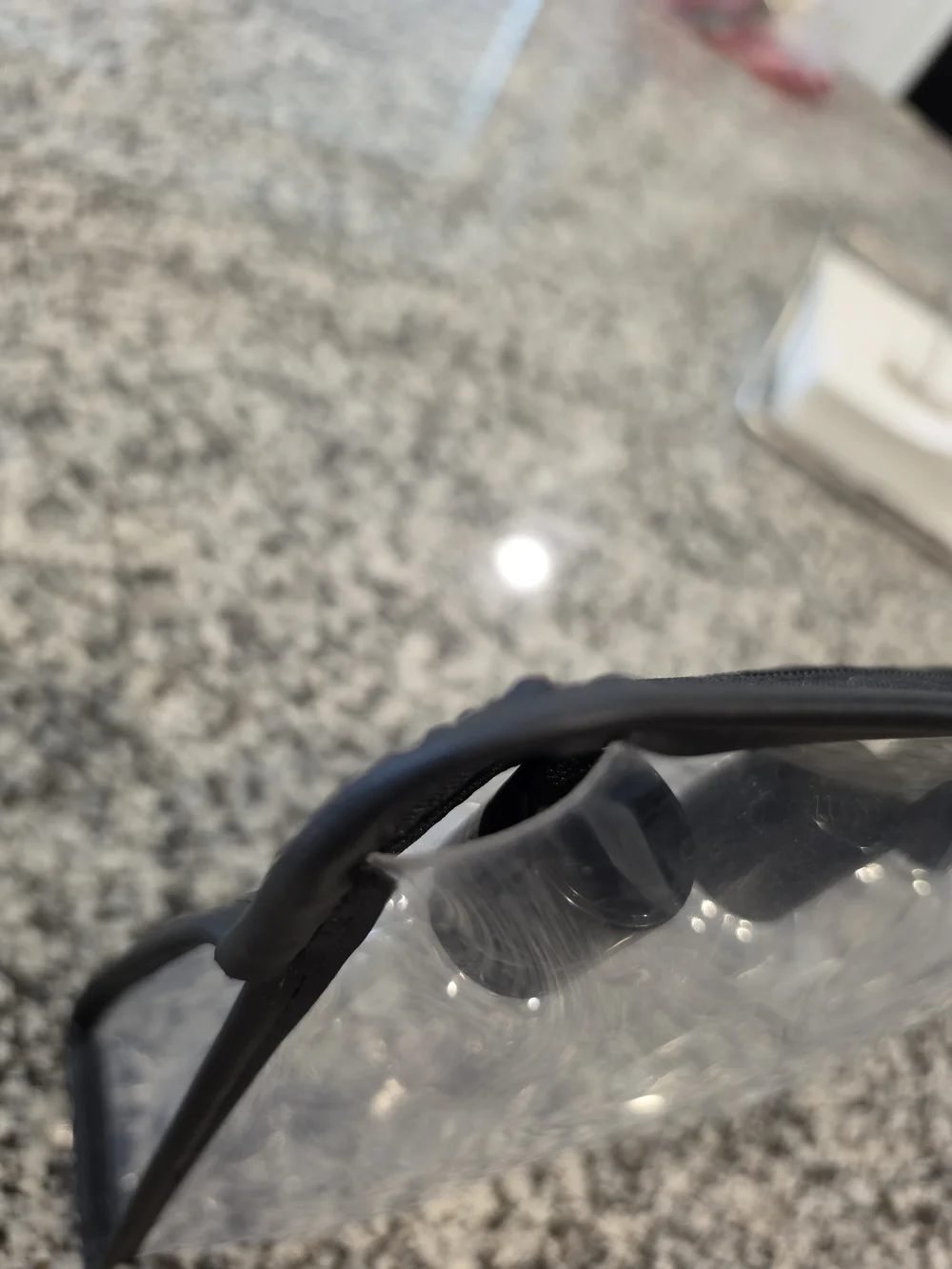 Rae Dunn "Travel Ready" Clear Travel Bottle Set - Black Trim - Picture 5 of 6